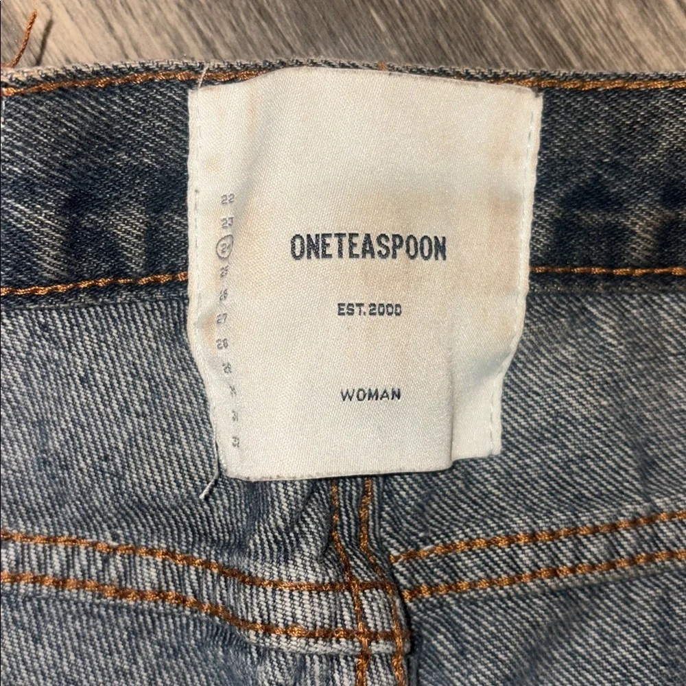 One teaspoon Cut off trucker long denim shorts size 24 woman’s